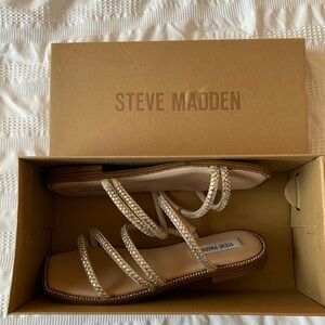 Steve Madden Gold Strappy Sandals